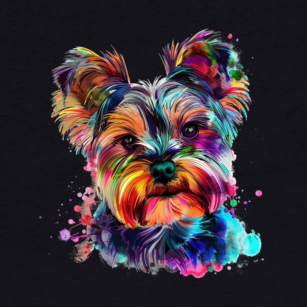 Yorkshire Terrier Colorfull Pop Art Design For Dog Onwer by karishmamakeia